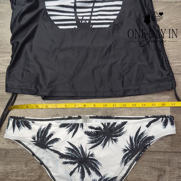 Aleumdr Halter High Neck Tankini Swimsuit Size 2XL - Picture 3 of 5